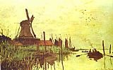 Mill Canvas Paintings - Mill near Zaandam